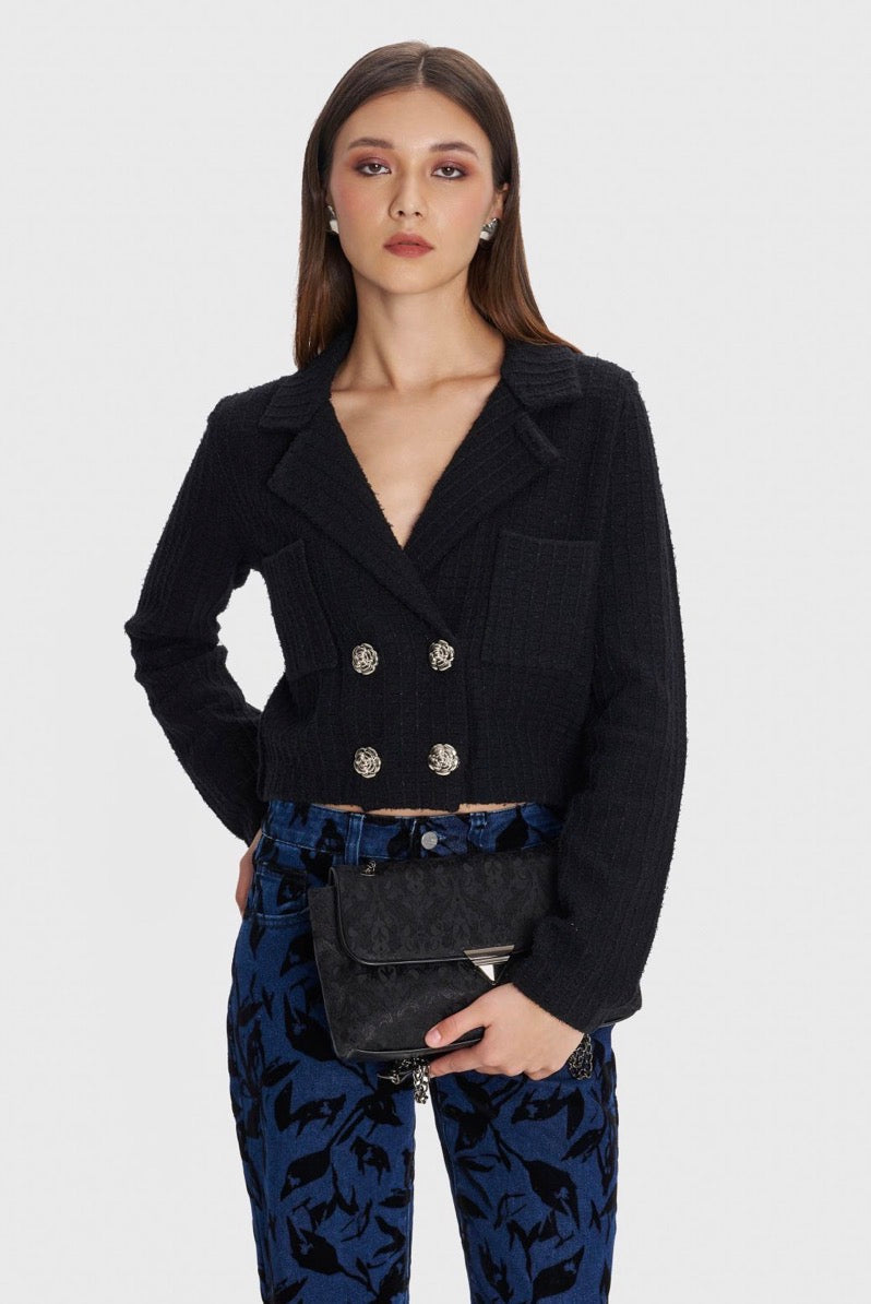 ALE - Xhakete e zeze e shkurter me kopsa