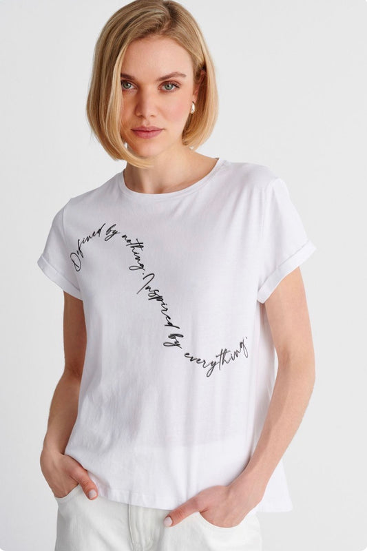 ALE - Bluze pambuku e bardhe me detaje