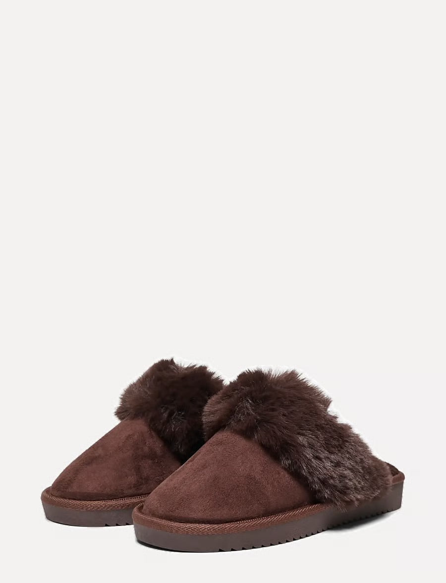 ONLY  - Kepuce kafe stil uggs te hapura me pellush