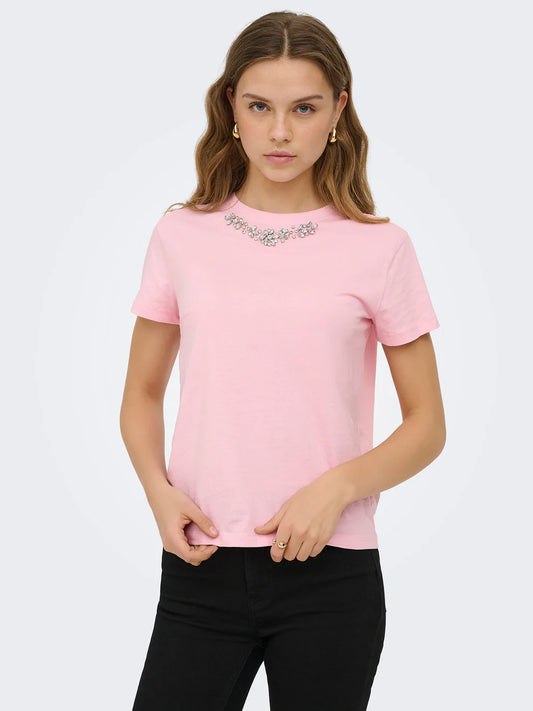 ONLY - Bluze roze me detaje gurash ne qafe