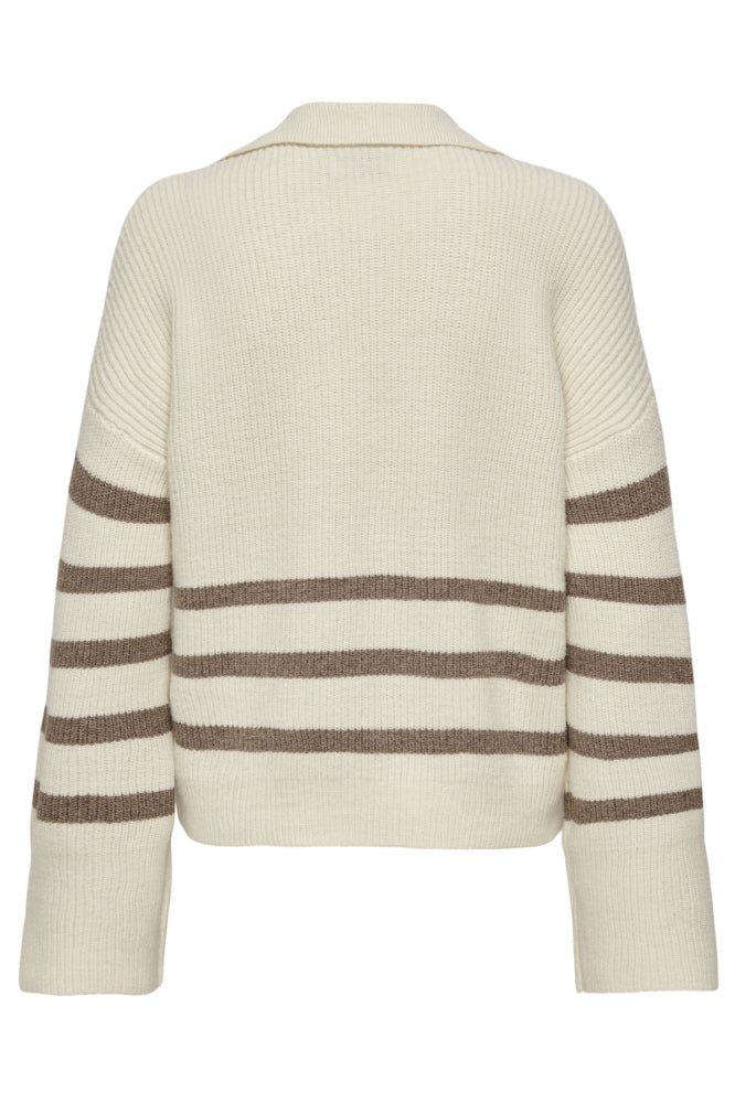 ONLY - Pulover-Bluze ngjyre pana me vija blu, kafe dhe bojqielli