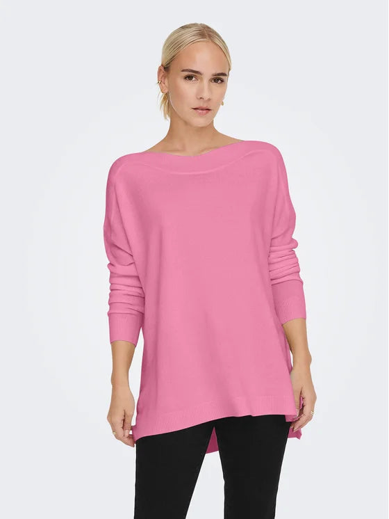 ONLY - Bluze me menge te gjate ne ngjyre roze, bojqielli dhe mente