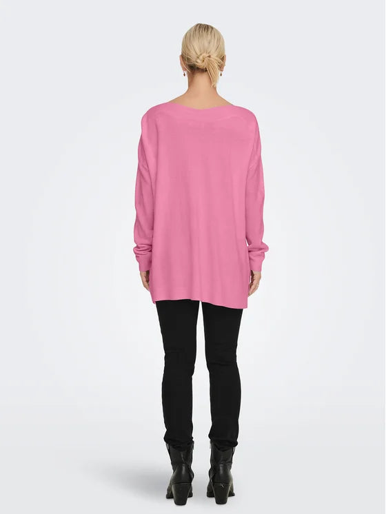 ONLY - Bluze me menge te gjate ne ngjyre roze, bojqielli dhe mente