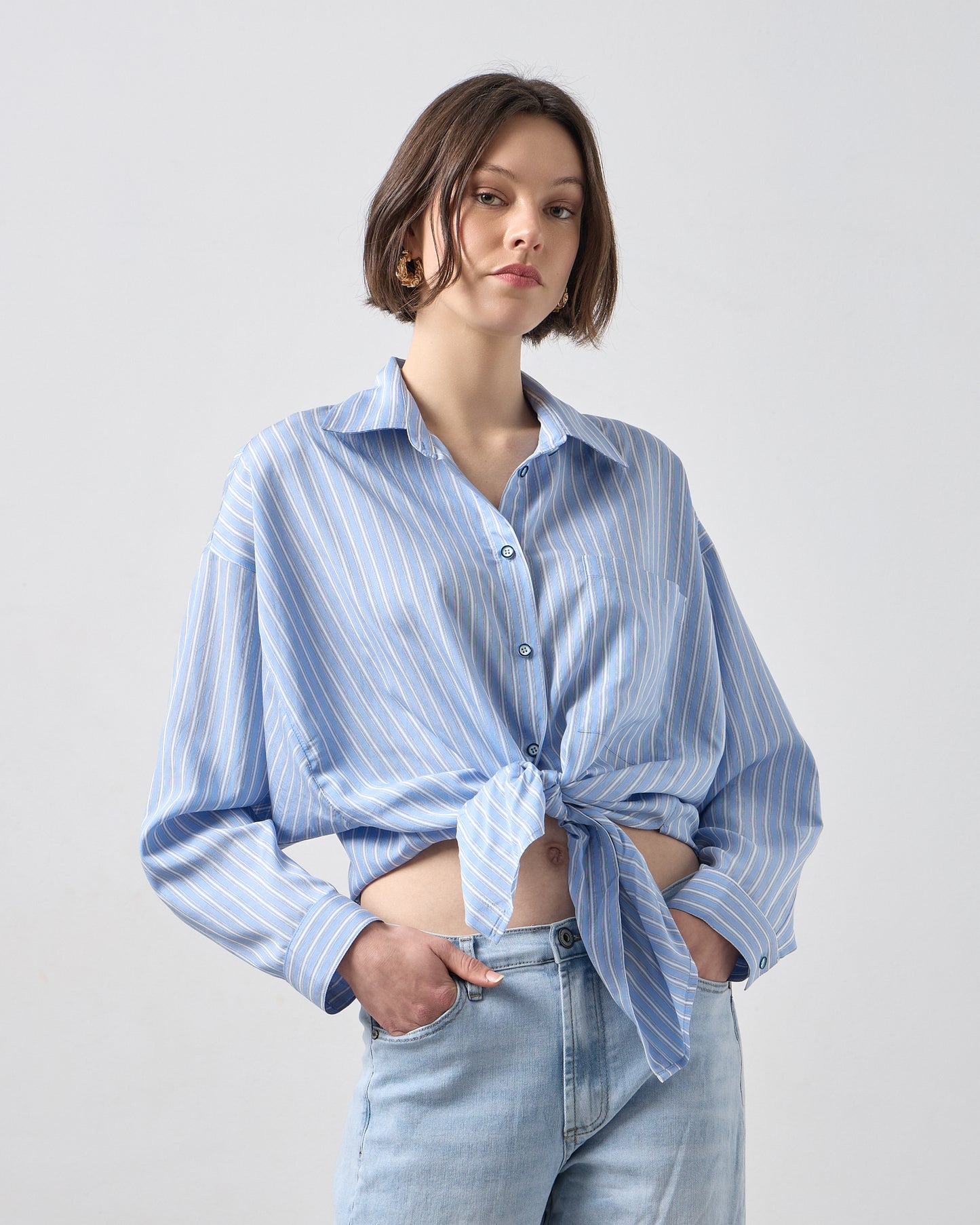 Passager - Kemishe blu me vija prerje e gjere