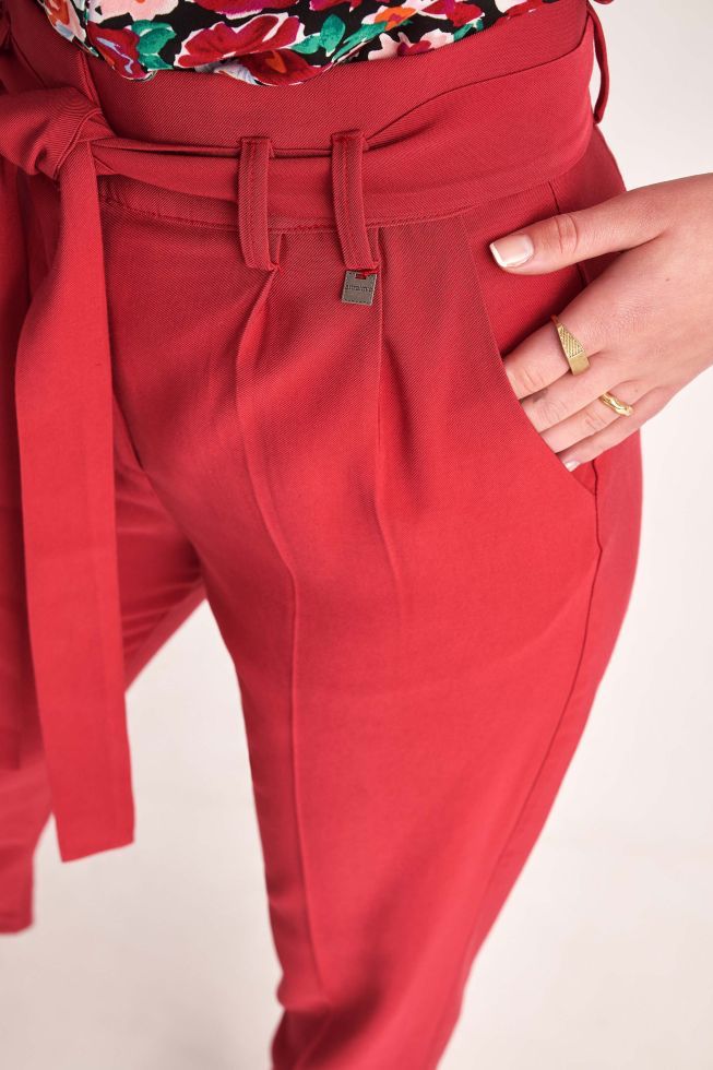 attrattivo - Pantallona te kuqe me lidhje